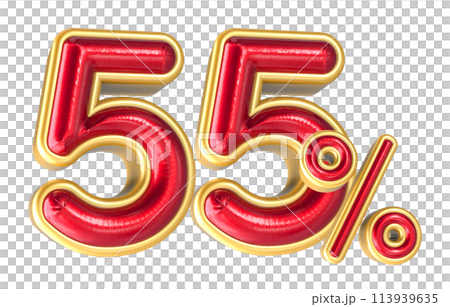 Percent Number 3D Render Percent Number 3D Render 113939635