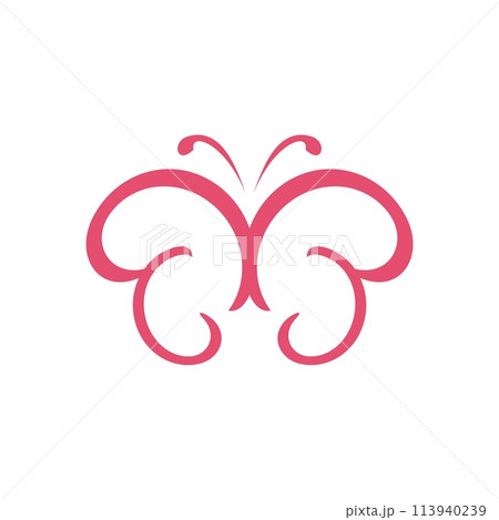 Ornamental Butterfly vector Logo Template Illustration Design. Vector EPS 10. 113940239