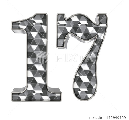 Number And Font 3D Render Number And Font 3D Render 113940369
