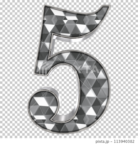 Number And Font 3D Render Number And Font 3D Render 113940382