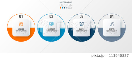 Infographic template business concept with step. 113940827