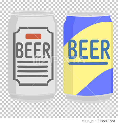 Illustration of canned beer 113941728