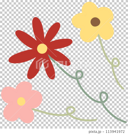 flower wreath with flowers 113941972