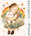 猫と少女と虹 猫と少女と虹 113942109