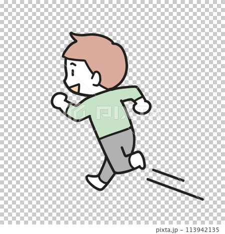 A child dashing away A child dashing away 113942135