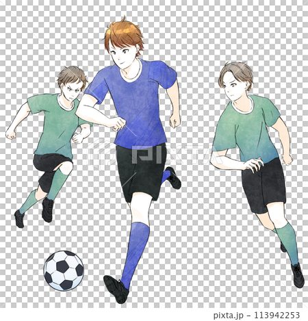 High school student soccer standing pose collection 05 113942253