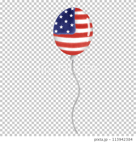 Balloons for the American Independence Day celebration Balloons for the American Independence Day celebration 113942384