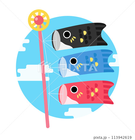 cute carp flag banner 113942619