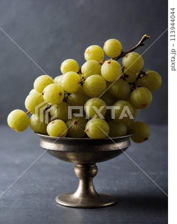 Indian Gooseberry (Amla) on black background 113944044