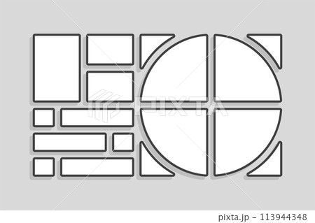 Template collage of thirteen frames, images, photo 113944348
