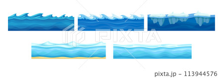 Seamless Water and Ocean Layers For Game Vector Set Seamless Water and Ocean Layers For Game Vector Set 113944576