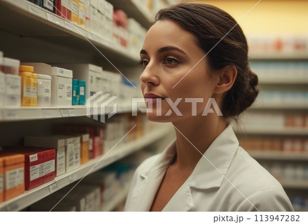 Pharmacist Evaluating Medication 113947282