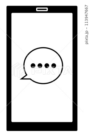 スマートフォンと会話アプリ スマートフォンと会話アプリ 113947667