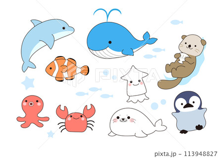 海の生き物セット 113948827