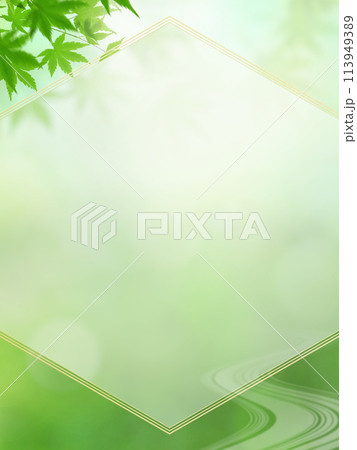 さわやかな夏の和風背景 さわやかな夏の和風背景 113949389