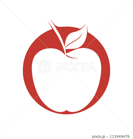 simple apple vector image 113949476