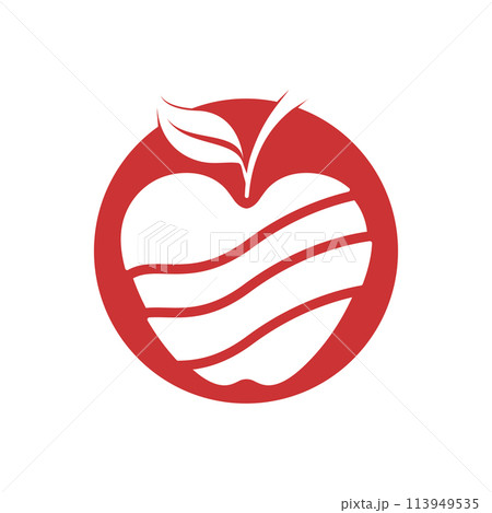 simple apple vector image simple apple vector image 113949535