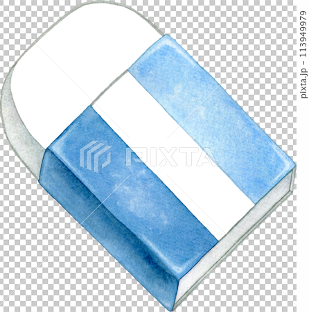 消しゴム(1個)の水彩イラスト 113949979