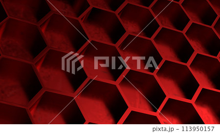 The hexagon or beehive pattern for Background concept 3d rendering. 113950157
