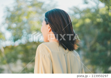 a forty-something woman a forty-something woman 113950297