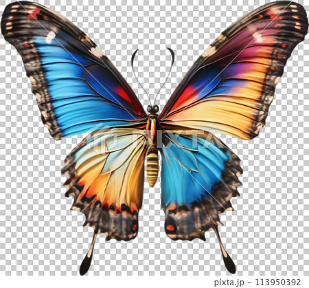 Colorful and elegant butterfly image. 113950392