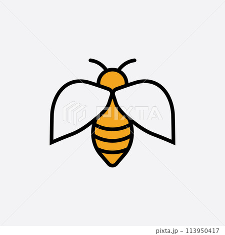 bee logo vector illustration design icon logo 113950417