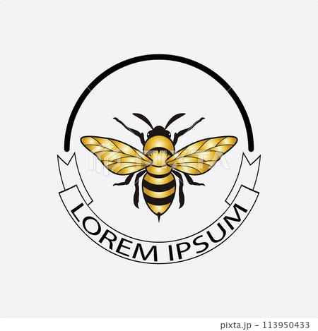 bee logo vector illustration design icon logo bee logo vector illustration design icon logo 113950433