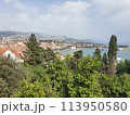 Narrow street with stone houses. Old houses and old narrow alley in Croatia. Streets in old town. 113950580