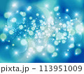 キラキラ玉ボケバック・背景 ブルー 113951009