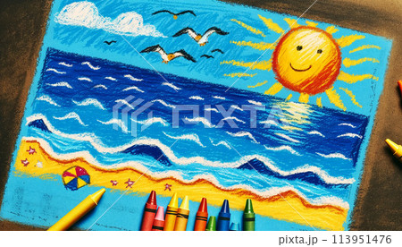 クレヨン画 クレヨンアートは気軽で、簡単！｜松本英里香