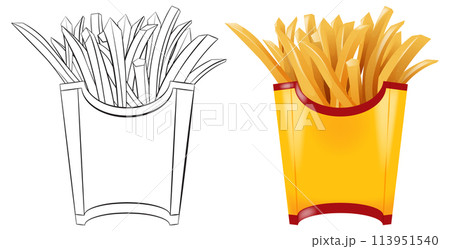 Fast Food Fries Before and After 113951540