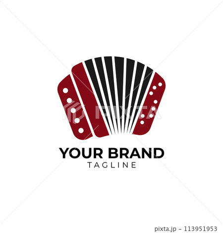 Akordeon Musical Instrument logo simple 113951953