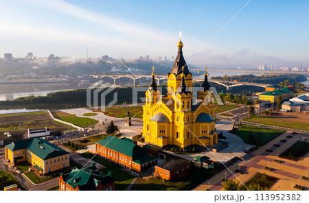 Aerial photo of Alexander Nevsky Cathedral in Nizhny Novgorod Aerial photo of Alexander Nevsky Cathedral in Nizhny Novgorod 113952382