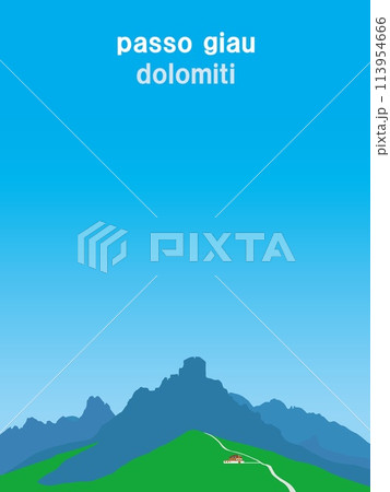 パッソ・ジアウ　passo giau　ドロミーティ　dolomiti　イタリア　italia 113954666