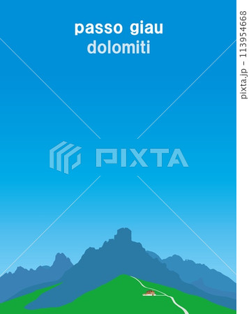 パッソ・ジアウ　passo giau　ドロミーティ　dolomiti　イタリア　italia 113954668