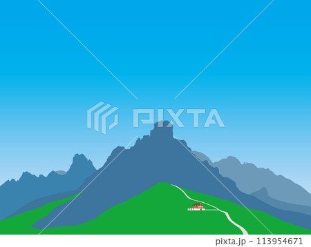 パッソ・ジアウ　passo giau　ドロミーティ　dolomiti　イタリア　italia 113954671