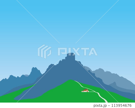 パッソ・ジアウ　passo giau　ドロミーティ　dolomiti　イタリア　italia 113954676