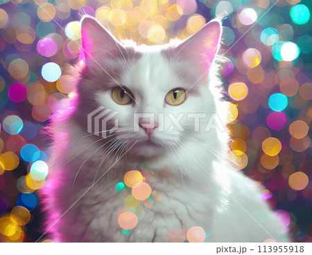 80sディスコライトと猫 80sディスコライトと猫 113955918