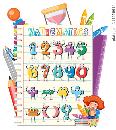 Colorful Mathematics Class Illustration 113956614