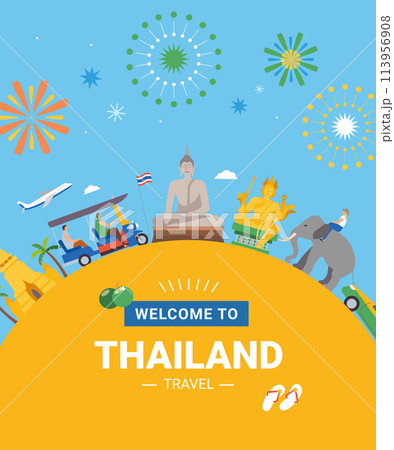 Welcome to Thailand travel poster 113956908