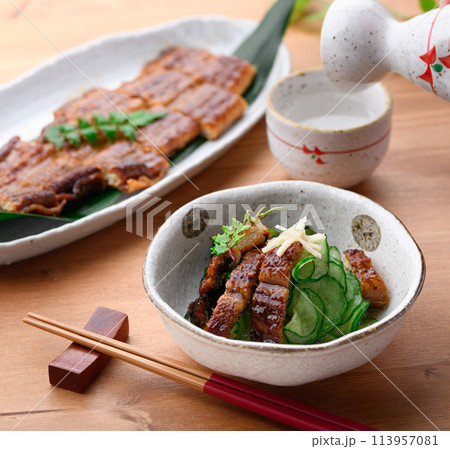 うざく(きゅうりと鰻の酢の物) うざく(きゅうりと鰻の酢の物) 113957081