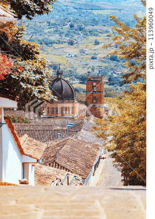 Heritage town Barichara, beautiful colonial architecture in most beautiful town in Colombia. Heritage town Barichara, beautiful colonial architecture in most beautiful town in Colombia. 113960049