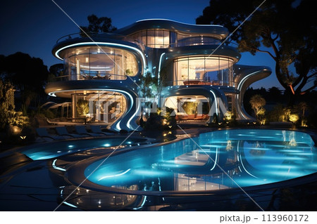 House of the Future. Alternative creative planning design architecture innovative modern modernized buildings. the skill and science of constructing, designing buildings and structures. 113960172