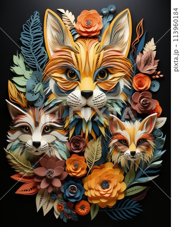 World animal day, International Day of Action for Animal Rights and Welfare, Paper animals, colorfulness, pay attention to animal problems, population, world wildlife, wild animals . World animal day, International Day of Action for Animal Rights and Welfare, Paper animals, colorfulness, pay attention to animal problems, population, world wildlife, wild animals . 113960184