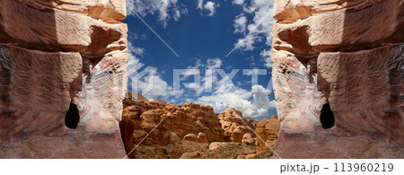 Mountains of Petra, Jordan, Middle East. Petra has been a UNESCO World Heritage Site since 1985 Mountains of Petra, Jordan, Middle East. Petra has been a UNESCO World Heritage Site since 1985 113960219