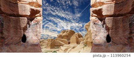 Mountains of Petra, Jordan, Middle East. Petra has been a UNESCO World Heritage Site since 1985 Mountains of Petra, Jordan, Middle East. Petra has been a UNESCO World Heritage Site since 1985 113960254