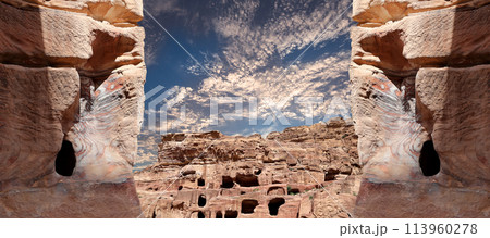 Mountains of Petra, Jordan, Middle East. Petra has been a UNESCO World Heritage Site since 1985 113960278