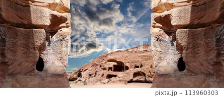 Mountains of Petra, Jordan, Middle East. Petra has been a UNESCO World Heritage Site since 1985 Mountains of Petra, Jordan, Middle East. Petra has been a UNESCO World Heritage Site since 1985 113960303