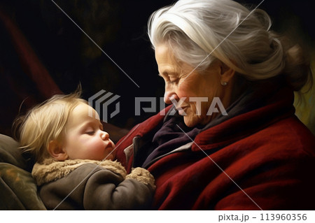 Old people sitting in a nursing home. Old age helplessness, caring for old people. Deserved rest, retirement. Help, support rehabilitation or healing. Retirement, physiotherapy and healthcare 113960356
