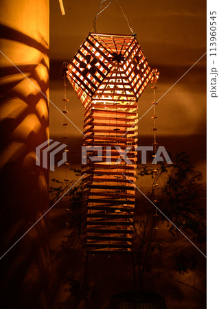 Traditional Atapattam Vesak lantern, Sri lankan vesak festival celebrations. 113960545